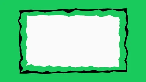 Dynamic White Black Frame Animation on Green Background Video stock 310364616