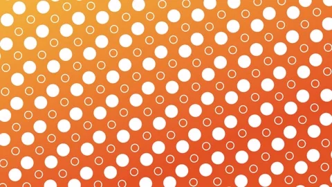 Dynamic White Circles and Dots Pattern on Orange Gradient Background Stock Footage 335080707