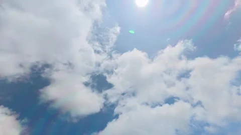 Dynamic White Clouds and Blue Sky – Nature Timelapse Background Stock Footage 336951280