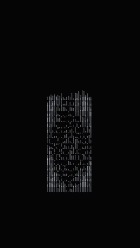 Dynamic white dots form and dissolve in vertical columns Video stock 327941488