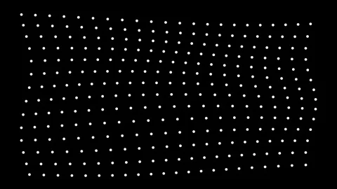 Dynamic white dots grid on black background abstract animation representing.. Stock Footage 345546994