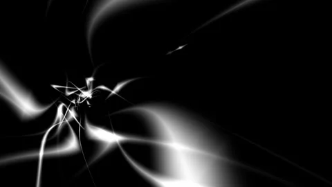 Dynamic white energy streaks on black background. 4K Video Stock Footage 340378162
