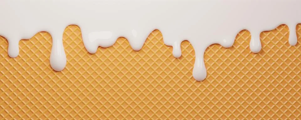 Dynamic white ice cream Splash Illustrazione stock