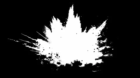 Dynamic white ink explosion on black background metaphor for energy burst Stock Footage 315127314