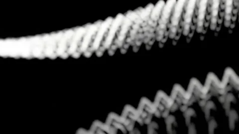 Dynamic white light streaks dancing on a black backdrop with blurred motion Stock Footage 321349353
