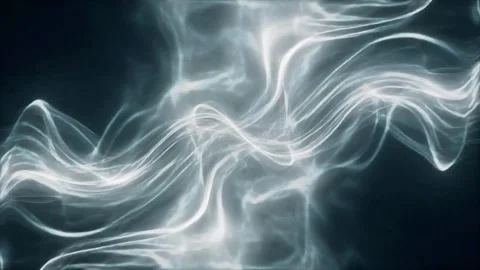 Dynamic white light trails swirling in dark blue background 스톡 동영상 338248168