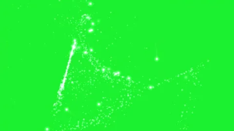 Dynamic white particles motion graphics on green screen background Video stock 345131006