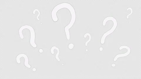 Dynamic white question marks fill the black screen. Stock Footage 313693816