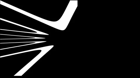Dynamic white rhythmic lines forming a circular wave pattern on dark background Stock-Footage 332879813