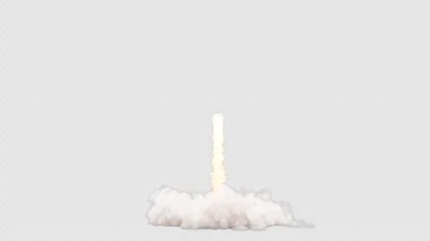 Dynamic White Smoke Explosion Rising Rapidly Into Air on Transparent Background Video stock 336228188
