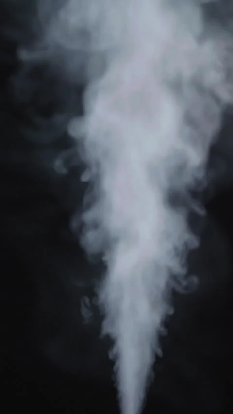 Dynamic white smoke rises on black backgrond in 4k quality Stock Footage 220929930