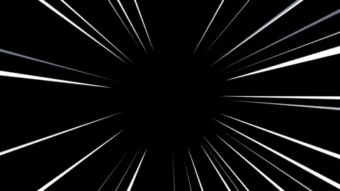 Dynamic white speed lines bursting from center on black background. 4K Video stock 347269711