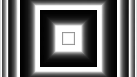 Dynamic White Square Tunnel Passage on Black Background Stock Footage 267296856