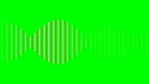 Dynamic white vertical sound wave pattern on a vibrant chroma key green scree 動画素材 341824168