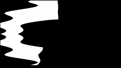 Dynamic white zigzag lines creating a circular rhythmic pattern on black Stock-Footage 333333202