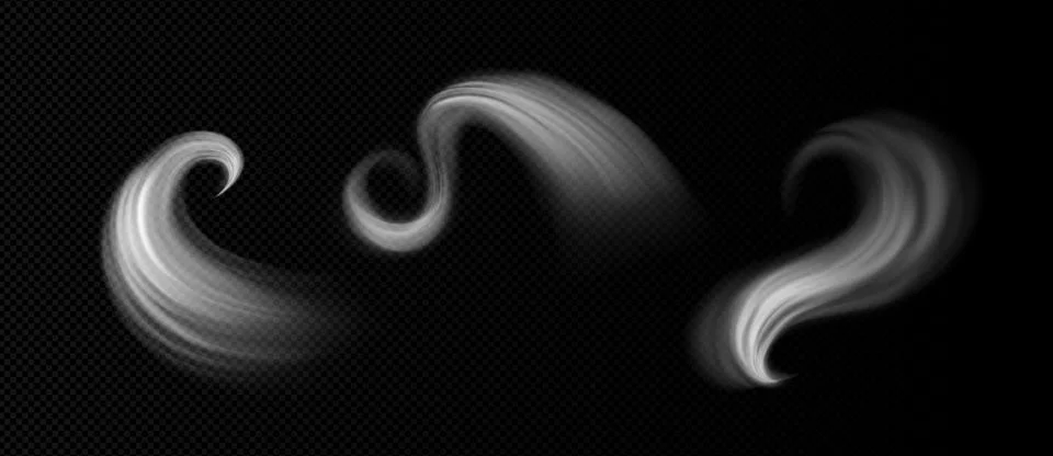 Dynamic wind effect with flowing white air streams 스톡 일러스트