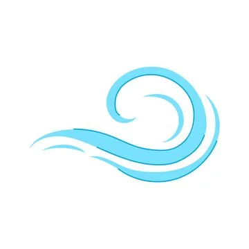 Dynamic wind gust vector icon symbolizing weather elements イラスト素材