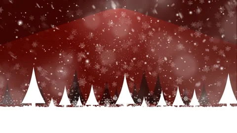 Dynamic Winter Blizzard Over White Trees Stock Footage 343905812
