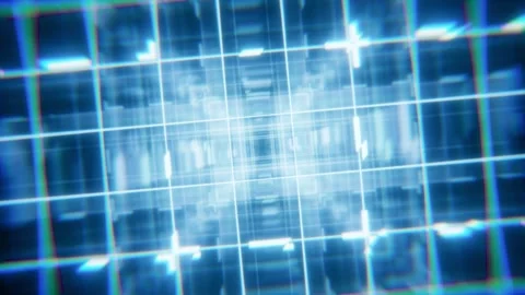 Dynamic wireframe grid pattern for technology and science backgrounds Video stock 311502361