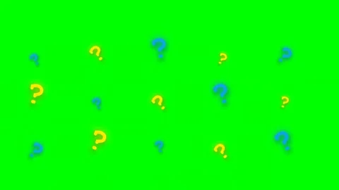Dynamic wobbling yellow question mark symbol animation Video stock 343496305