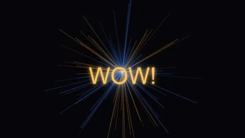Dynamic "Wow" Reveal with Energetic Visual Effects Stock Footage 327948661