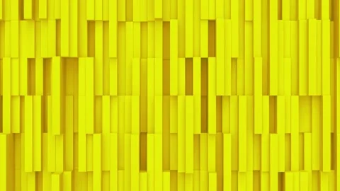 Dynamic Yellow 3D Geometric Wall Animation with Moving Tiles, 4K Loop Stock Footage 307553825