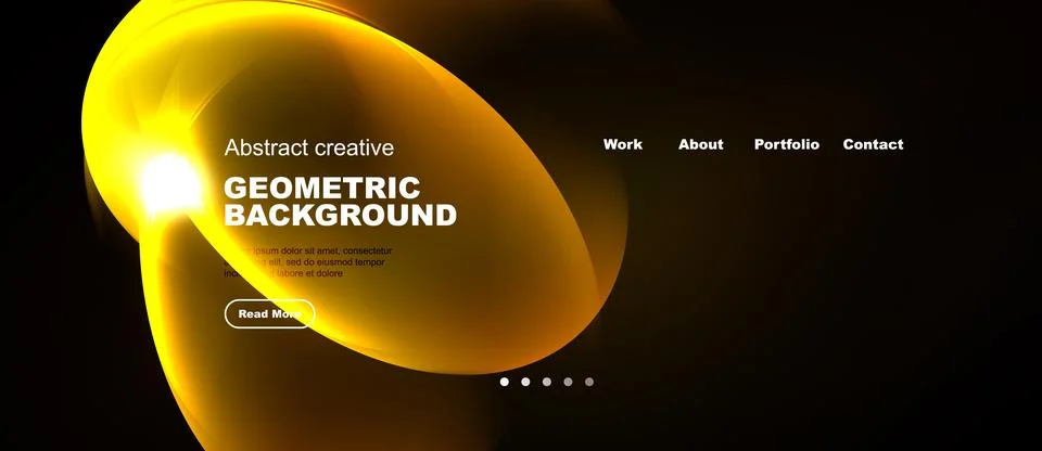 Dynamic yellow abstract design. Geometric shapes, gradients create modern v.. 스톡 일러스트