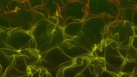 Dynamic Yellow Abstract Energy Flow Background For Tech And Meditation Use Stock Footage 310951054
