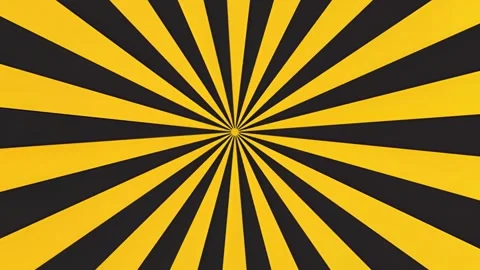 Dynamic Yellow and Black Radial Burst Background for Comic, Pop Art Stock Footage 313796868