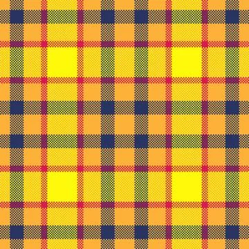 Dynamic yellow and orange checkered pattern with a pixel art aesthetic. Thi.. Illustrazione stock