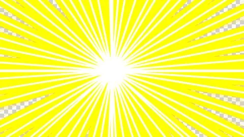 Dynamic Yellow Comic Book Background with Radial Lines Stock Illustration