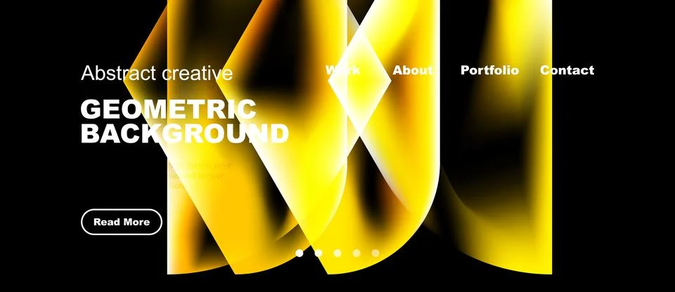 Dynamic yellow design. Abstract shapes create modern geometric background. イラスト素材