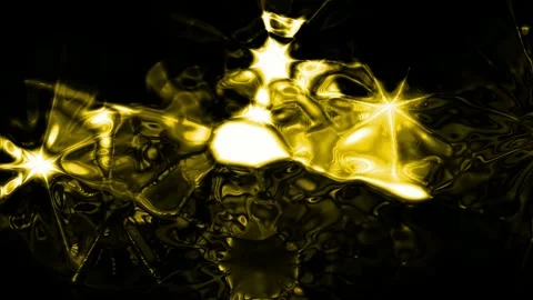 Dynamic Yellow Light Burst in Abstract Fluid Form Stock Footage 282468452