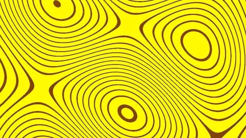 Dynamic yellow optical wave pattern for modern abstract background animation Stock Footage 341055483