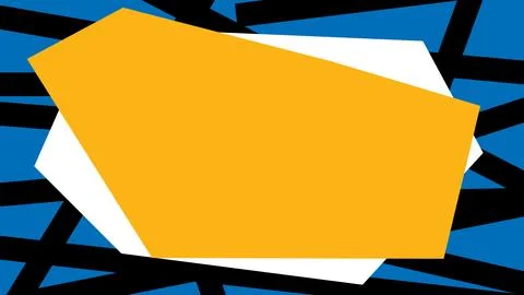 Dynamic Yellow Shape on Blue Background Stock Illustration