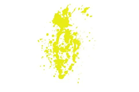 Dynamic Yellow Splash Isolated on White Background for Design Stock Illustration