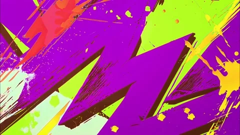 Dynamic Zig-Zag Comic Pattern Hand-Drawn Sketch Loop Stock Footage 315211899