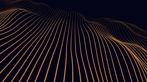 Dynamic zigzag energetic digital artwork in orange and black Stock-Footage 322786173