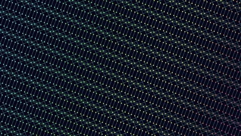 Dynamic zigzag grid with colored lines Stock Footage 249427615