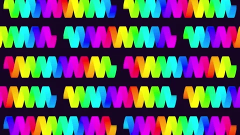 Dynamic zigzag waves in blue and white Stockbeeldmateriaal 297602252