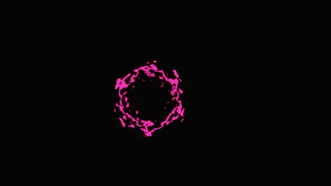 Dynamic zoom of pink circular frame with jagged wave edges Stock Footage 312238890
