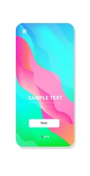 Dynamical colored forms abstract background gradient banner fluid color templ Stock Illustration