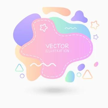 Dynamical colored forms. Abstract modern graphic elements. Illustrazione stock