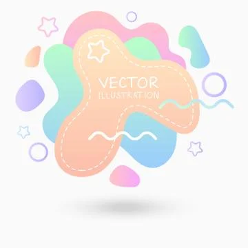 Dynamical colored forms. Abstract modern graphic elements. Illustrazione stock