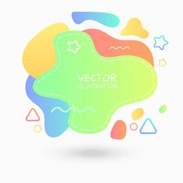 Dynamical colored forms. Abstract modern graphic elements. Illustrazione stock