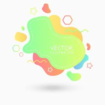 Dynamical colored forms. Abstract modern graphic elements. Ilustración de archivo