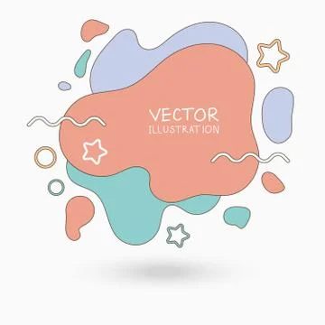 Dynamical colored forms. Abstract modern graphic elements. 스톡 일러스트