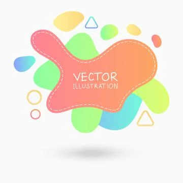 Dynamical colored forms. Abstract modern graphic elements. イラスト素材