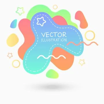 Dynamical colored forms. Abstract modern graphic elements. Illustrazione stock