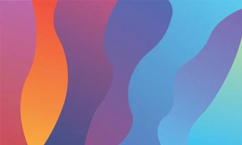 Dynamical colored forms and waves. Design a website landing page, background Illustrazione stock